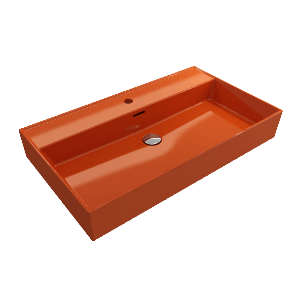 BOCCHI 1377-XXX-0126 Milano Wall-Mounted Fireclay Sink with Overflow