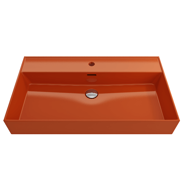 BOCCHI 1377-XXX-0126 Milano Wall-Mounted Fireclay Sink with Overflow