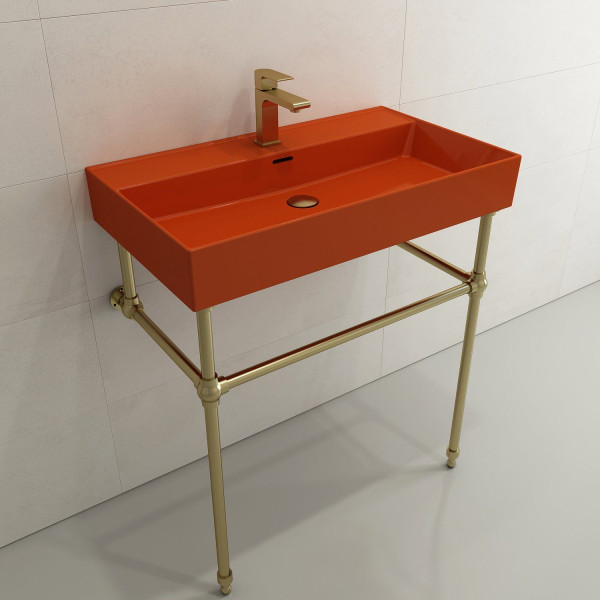 BOCCHI 1377-XXX-0126 Milano Wall-Mounted Fireclay Sink with Overflow