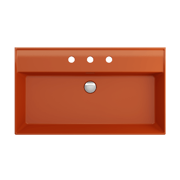 BOCCHI 1377-XXX-0127 Milano 32 Wall-Mounted Fireclay Sink with Overflow