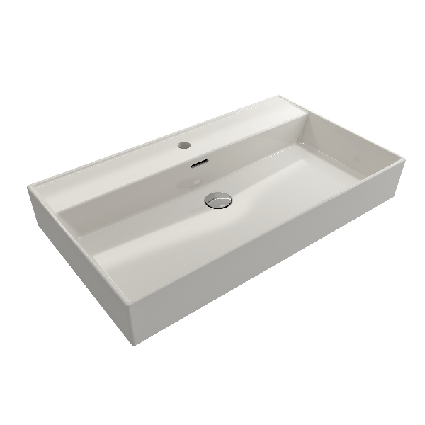 BOCCHI 1377-XXX-0126 Milano Wall-Mounted Fireclay Sink with Overflow