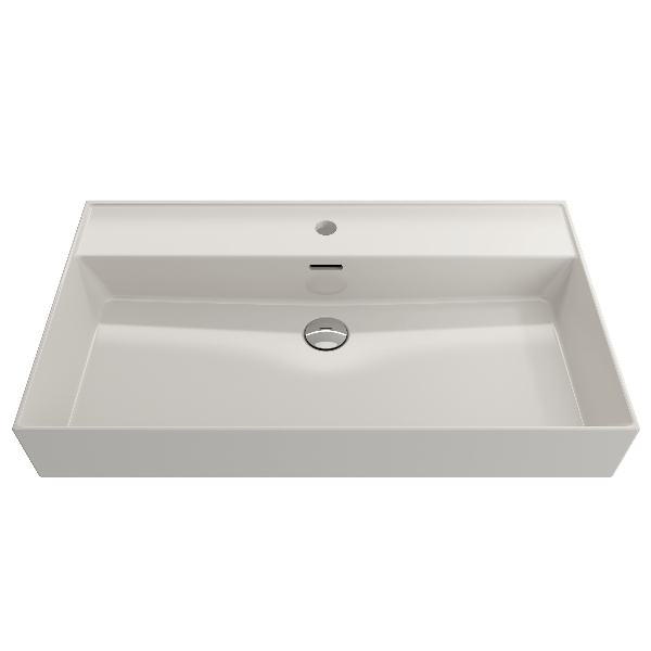 BOCCHI 1377-XXX-0126 Milano Wall-Mounted Fireclay Sink with Overflow