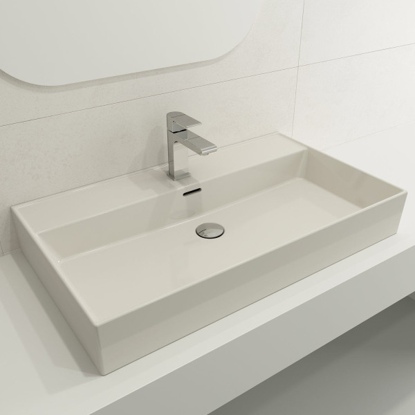 BOCCHI 1377-XXX-0126 Milano Wall-Mounted Fireclay Sink with Overflow