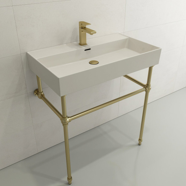 BOCCHI 1377-XXX-0126 Milano Wall-Mounted Fireclay Sink with Overflow