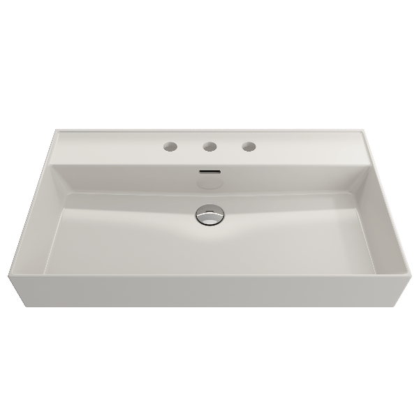 BOCCHI 1377-XXX-0127 Milano 32 Wall-Mounted Fireclay Sink with Overflow