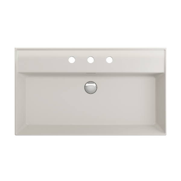 BOCCHI 1377-XXX-0127 Milano 32 Wall-Mounted Fireclay Sink with Overflow