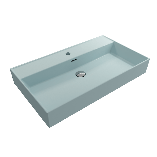 BOCCHI 1377-XXX-0126 Milano Wall-Mounted Fireclay Sink with Overflow