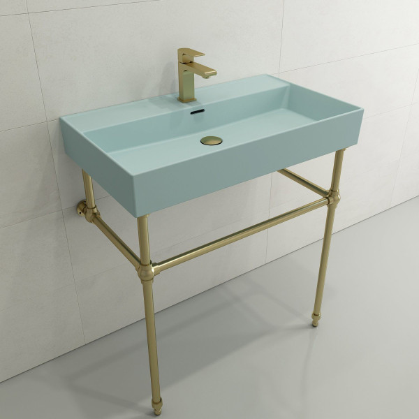 BOCCHI 1377-XXX-0126 Milano Wall-Mounted Fireclay Sink with Overflow