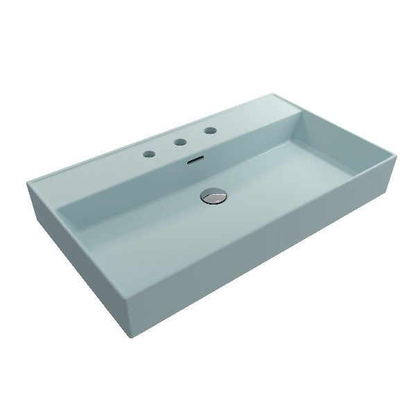 BOCCHI 1377-XXX-0127 Milano 32 Wall-Mounted Fireclay Sink with Overflow