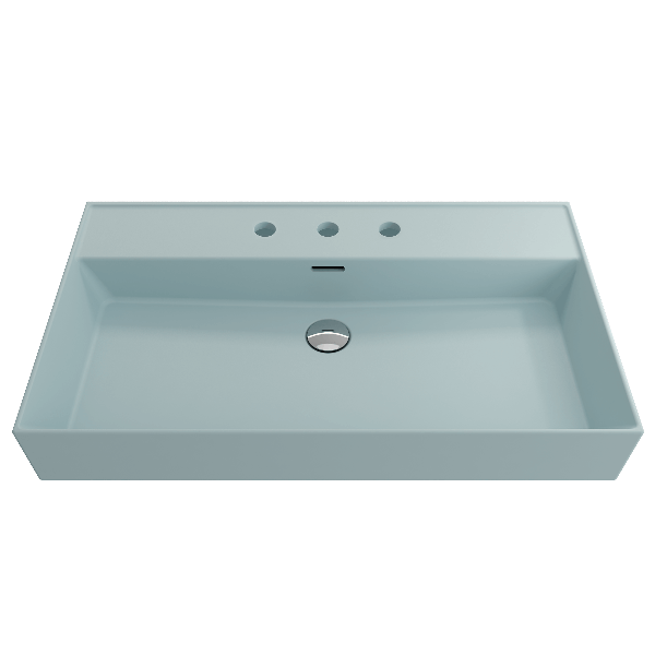 BOCCHI 1377-XXX-0127 Milano 32 Wall-Mounted Fireclay Sink with Overflow