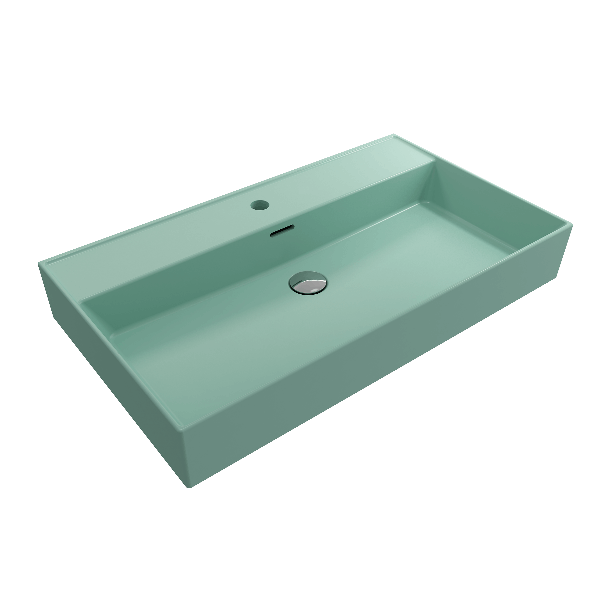 BOCCHI 1377-XXX-0126 Milano Wall-Mounted Fireclay Sink with Overflow