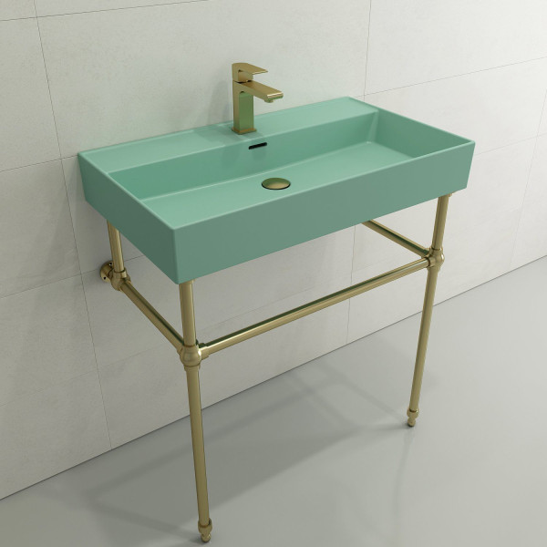 BOCCHI 1377-XXX-0126 Milano Wall-Mounted Fireclay Sink with Overflow