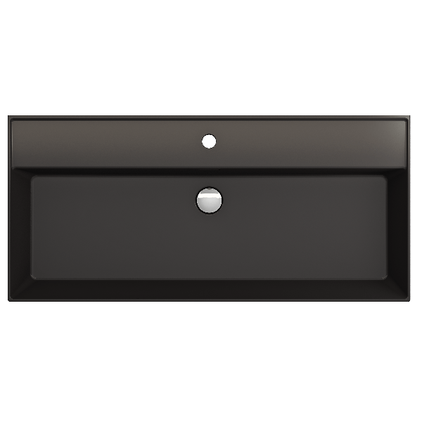 BOCCHI 1378-XXX-0126 Milano 39.75 Inch 1-Hole WallMounted Fireclay Sink Overflow