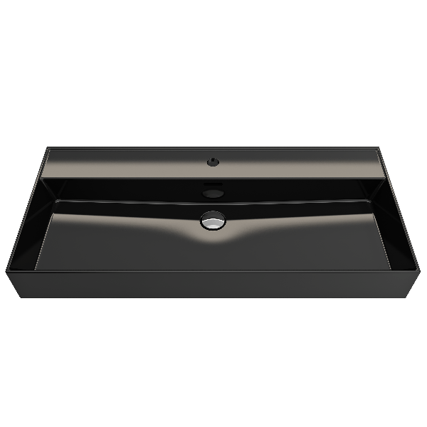 BOCCHI 1378-XXX-0126 Milano 39.75 Inch 1-Hole WallMounted Fireclay Sink Overflow