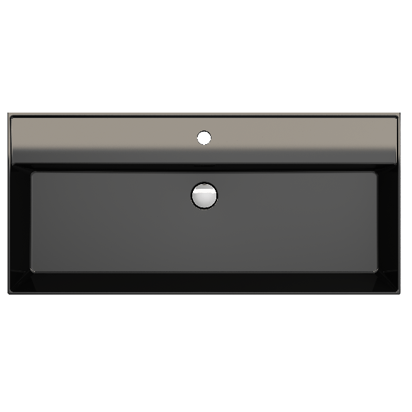 BOCCHI 1378-XXX-0126 Milano 39.75 Inch 1-Hole WallMounted Fireclay Sink Overflow