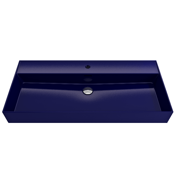 BOCCHI 1378-XXX-0126 Milano 39.75 Inch 1-Hole WallMounted Fireclay Sink Overflow