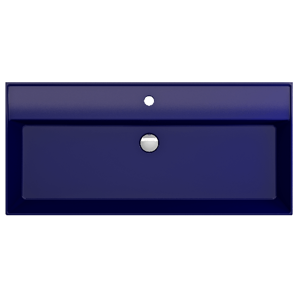 BOCCHI 1378-XXX-0126 Milano 39.75 Inch 1-Hole WallMounted Fireclay Sink Overflow