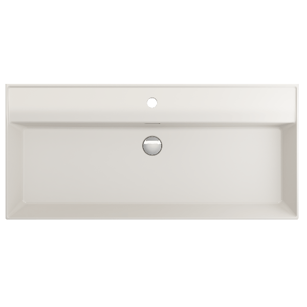 BOCCHI 1378-XXX-0126 Milano 39.75 Inch 1-Hole WallMounted Fireclay Sink Overflow