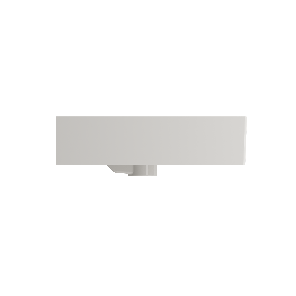 BOCCHI 1378-XXX-0126 Milano 39.75 Inch 1-Hole WallMounted Fireclay Sink Overflow