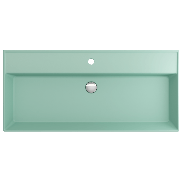 BOCCHI 1378-XXX-0126 Milano 39.75 Inch 1-Hole WallMounted Fireclay Sink Overflow