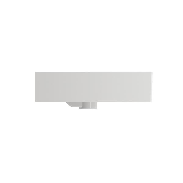 BOCCHI 1378-XXX-0127 Milano 39.75 Inch 3-Hole Wall-Mounted Fireclay Sink with Ov