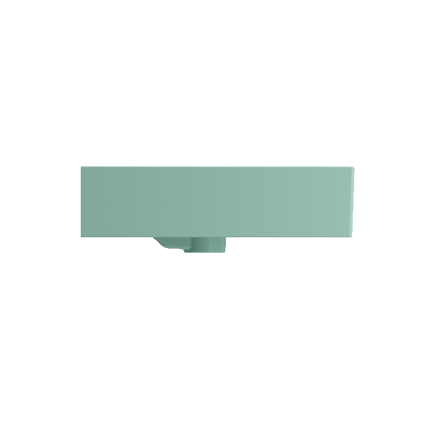BOCCHI 1378-XXX-0127 Milano 39.75 Inch 3-Hole Wall-Mounted Fireclay Sink with Ov