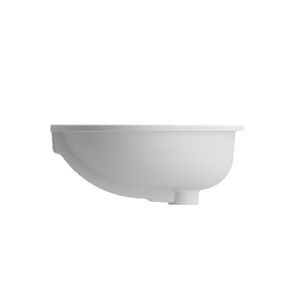 BOCCHI 1384-XXX-0125 Parma 22 Inch Undermount Fireclay Sink with Overflow
