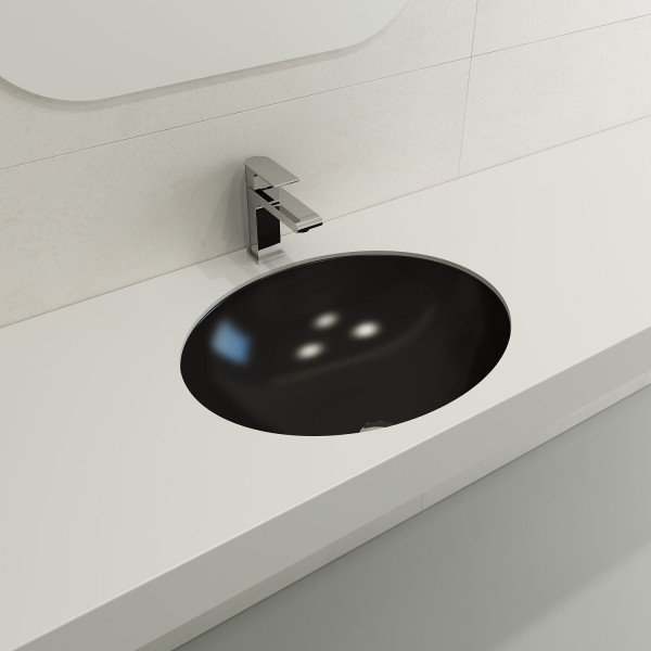 BOCCHI 1384-XXX-0125 Parma 22 Inch Undermount Fireclay Sink with Overflow