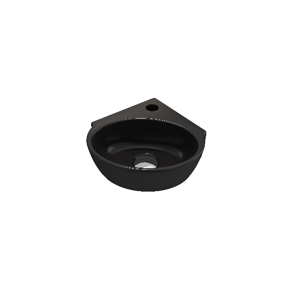 BOCCHI 1392-XXX-0126 Milano Corner Sink Fireclay 12 in. 1-Hole