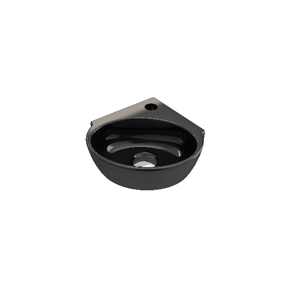 BOCCHI 1392-XXX-0126 Milano Corner Sink Fireclay 12 in. 1-Hole