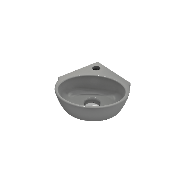 BOCCHI 1392-XXX-0126 Milano Corner Sink Fireclay 12 in. 1-Hole