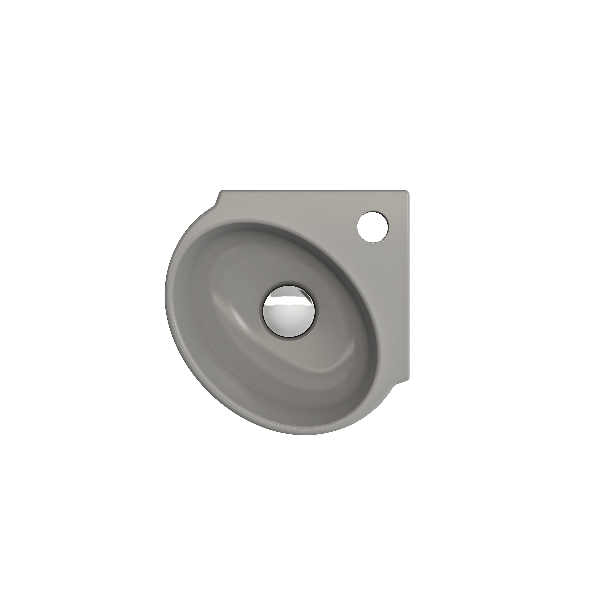 BOCCHI 1392-XXX-0126 Milano Corner Sink Fireclay 12 in. 1-Hole