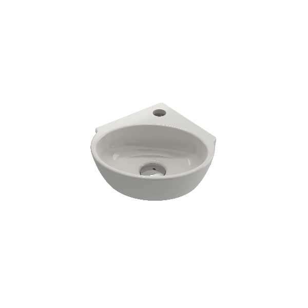 BOCCHI 1392-XXX-0126 Milano Corner Sink Fireclay 12 in. 1-Hole