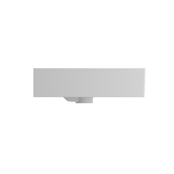 BOCCHI 1394-XXX-0126 Milano 47.75 Inch 1-Hole Wall-Mounted Fireclay Sink with Ov