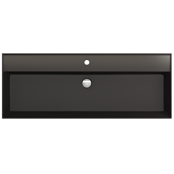 BOCCHI 1394-XXX-0126 Milano 47.75 Inch 1-Hole Wall-Mounted Fireclay Sink with Ov