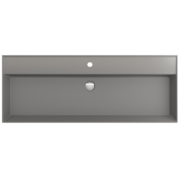BOCCHI 1394-XXX-0126 Milano 47.75 Inch 1-Hole Wall-Mounted Fireclay Sink with Ov