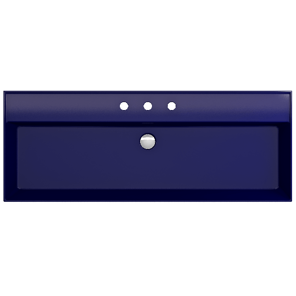 BOCCHI 1394-XXX-0127 Milano 47.75 Inch 3-Hole Wall-Mounted Fireclay Sink with Ov