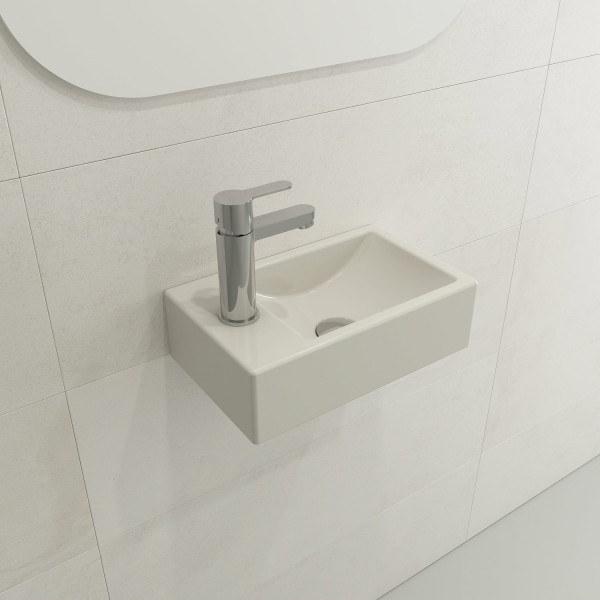 BOCCHI 1418-XXX-0126 Milano Sink Fireclay 14.5 in. 1-hole Left Side Faucet Deck
