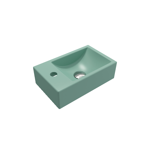 BOCCHI 1418-XXX-0126 Milano Sink Fireclay 14.5 in. 1-hole Left Side Faucet Deck