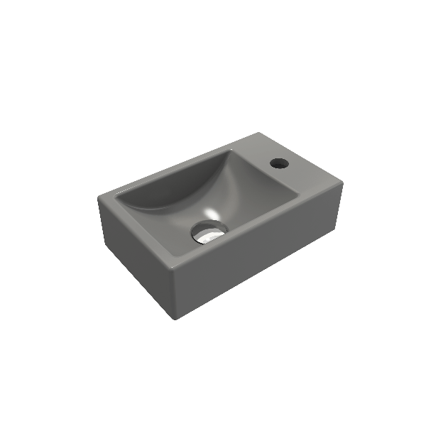 BOCCHI 1419-001-0126 Milano Sink Fireclay 14.5 in. 1-hole Right Side Faucet Deck