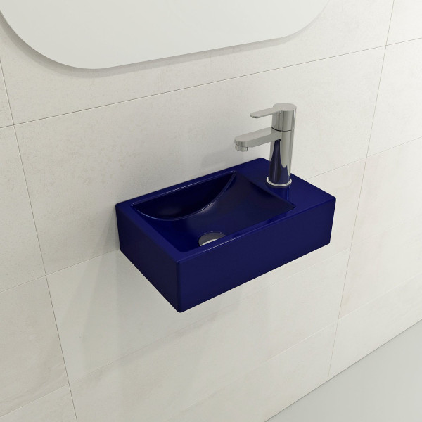 BOCCHI 1419-001-0126 Milano Sink Fireclay 14.5 in. 1-hole Right Side Faucet Deck