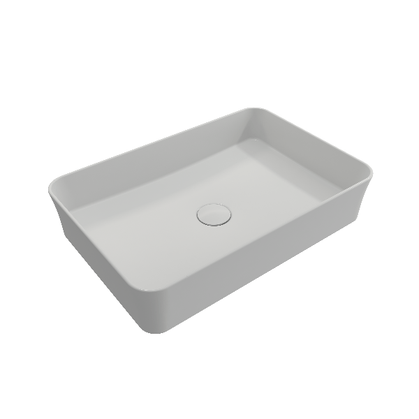 BOCCHI 1476-XXX-0125 Sottile 21.5 Inch Rectangle Vessel Fireclay Sink with Match
