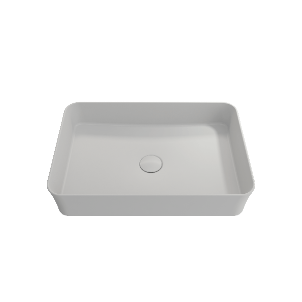 BOCCHI 1476-XXX-0125 Sottile 21.5 Inch Rectangle Vessel Fireclay Sink with Match