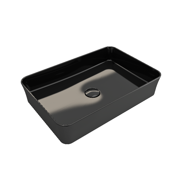 BOCCHI 1476-XXX-0125 Sottile 21.5 Inch Rectangle Vessel Fireclay Sink with Match