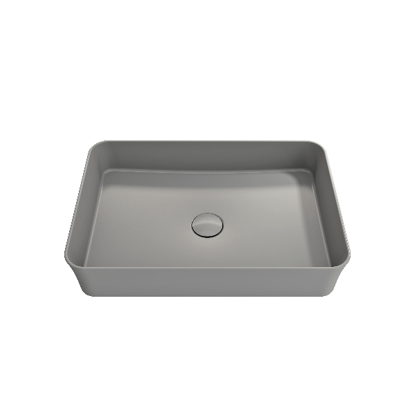 BOCCHI 1476-XXX-0125 Sottile 21.5 Inch Rectangle Vessel Fireclay Sink with Match