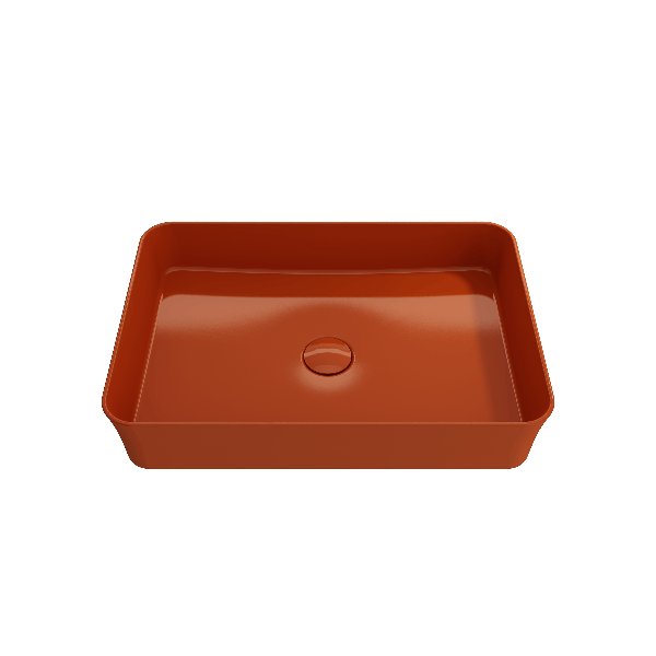 BOCCHI 1476-XXX-0125 Sottile 21.5 Inch Rectangle Vessel Fireclay Sink with Match