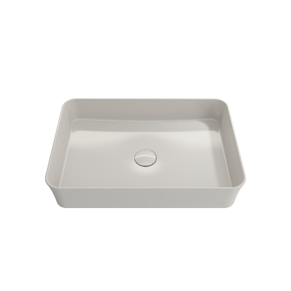 BOCCHI 1476-XXX-0125 Sottile 21.5 Inch Rectangle Vessel Fireclay Sink with Match