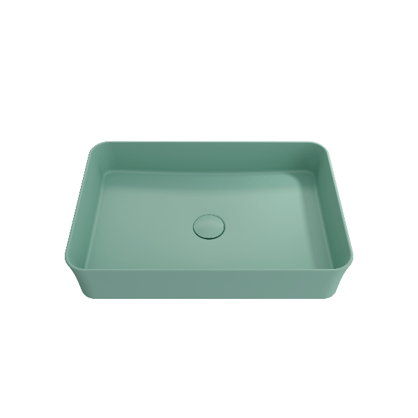 BOCCHI 1476-XXX-0125 Sottile 21.5 Inch Rectangle Vessel Fireclay Sink with Match