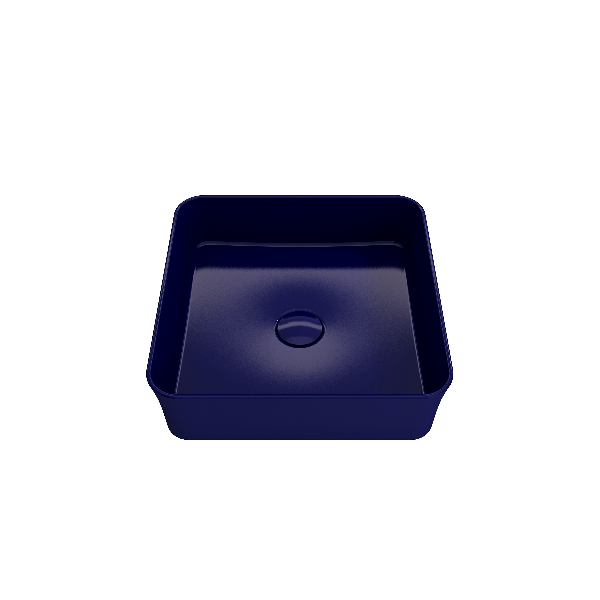 BOCCHI 1477-XXX-0125 Sottile Square Vessel Fireclay Sink w/ Matching Drain Cover