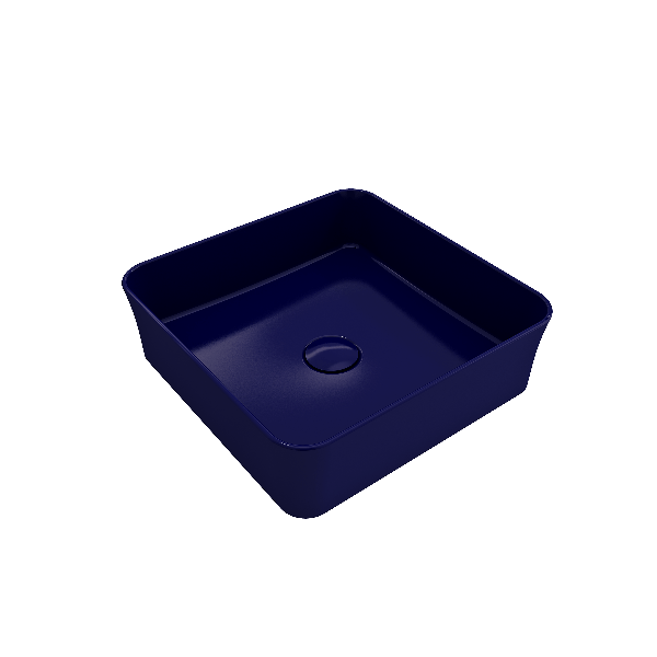 BOCCHI 1477-XXX-0125 Sottile Square Vessel Fireclay Sink w/ Matching Drain Cover